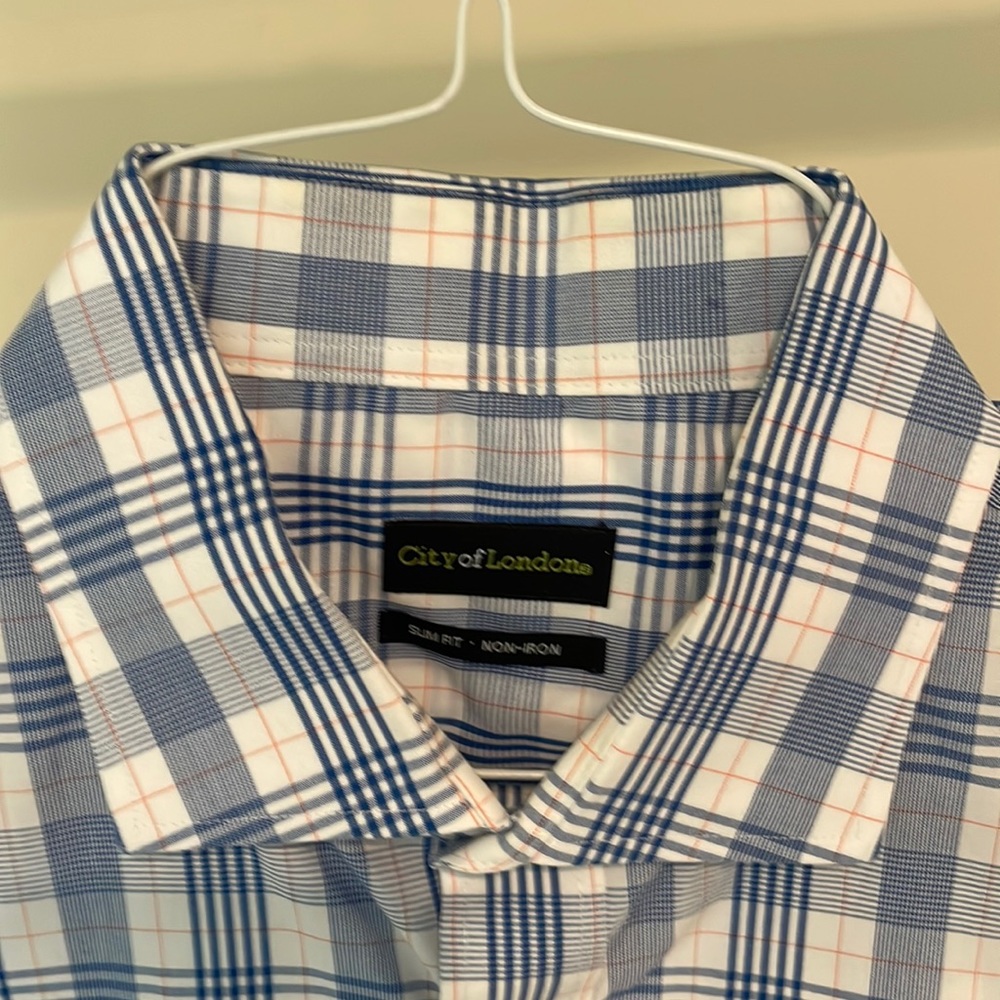 City of London Slim Fit Stretch Dress Shirt, 16 neck, 32/33 sleeve